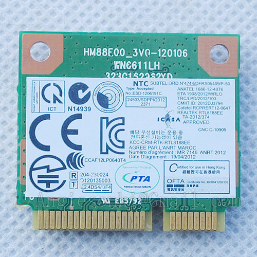 Lenovo Thinkpad E145 E545 Wireless RTL8188EE P/N:04W3808/04W3819 WiFi WLAN Card - Picture 2 of 2
