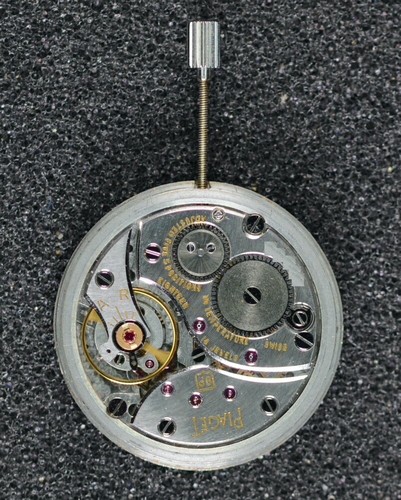 Piaget Taschenuhr 9P Handaufzugwerk + Zifferblatt Zeigersatz Leinen Silber 24mm - Picture 2 of 2