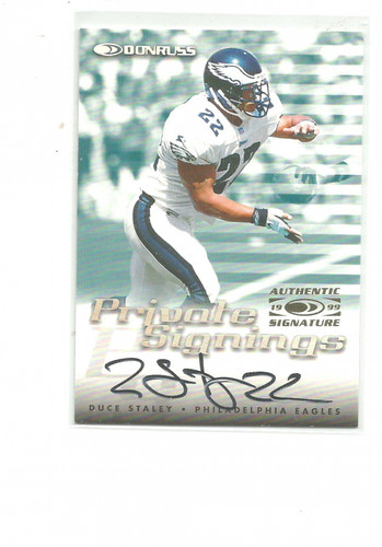1999 DONRUSS PRIVATE SIGNINGS #23 DUCE STALEY  AUTO
