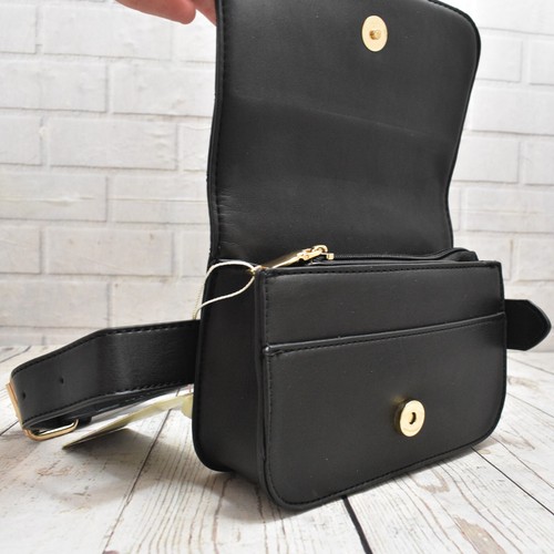 Black Studded Belt Clutch Belt Bag - Picture 4 of 4