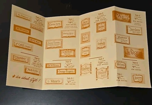 Schilder in Holz geschnitzt George Noonan Bay Minette Alabama Vintage Broschüre  - Bild 2 von 4