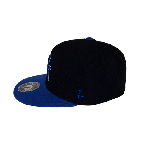 University Kentucky Wildcats UK Zephyr Hat Cap Black/Blue Bill Fitted Size: 7 - Picture 4 of 14