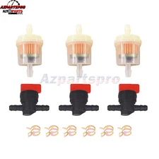 698183 1/4" Fuel Filter Shut Cut Off Valve For 494768 697947 Mower Generators