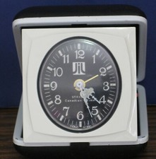 1970s / 1960s Vintage Strauss Folding Compact Travel Analog Wind Up Alarm Clock