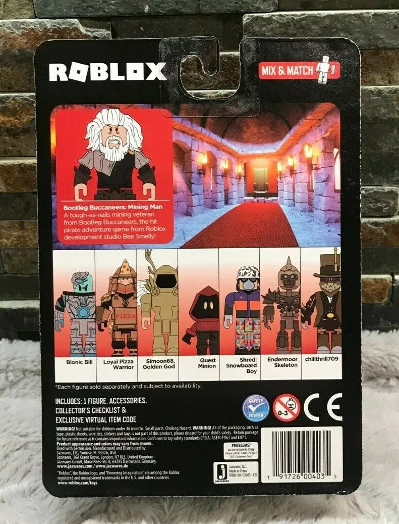  Roblox Action Collection - Bootleg Buccaneers: Mining Man +  Quest Minion Two Figure Bundle [Includes 2 Exclusive Virtual Items] : Toys  & Games