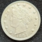 1883 Liberty V Nickel Au+ Coin