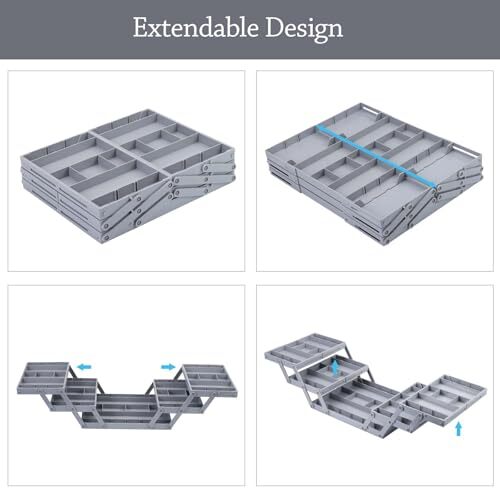 Shallow Drawer Storage Organizer, Bathroom Drawer Organizer Trays for Makeup - Picture 6 of 8