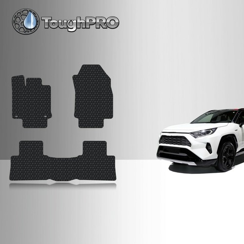 ToughPRO Floor Mats Black For Toyota RAV4 All Weather Custom Fit 2019