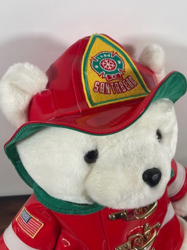 Marshall Field's Santabear Fire Bear 1996 Stuffed Animal Plush Firefighter - Picture 4 of 16