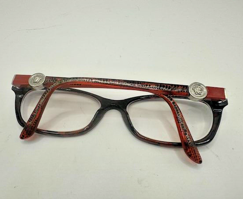 Monturas de gafas de diseñador Versace mod 989 negro/rojo animal print 53-16-135 - Imagen 5 de 15