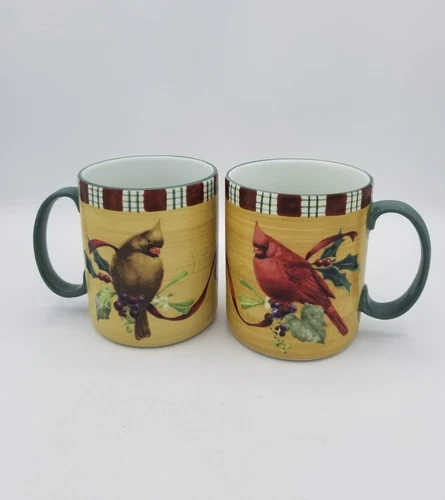 Lenox Winter Greetings Everyday Cardinal By Catherine McClung Mugs - Set Of 2
