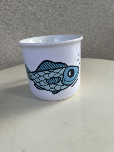 Big Mug Blue Fish On Ceramic 15 Oz OnieTonie - Picture 2 of 9