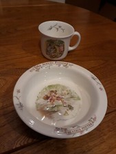 Royal Albert World Of Beatrix Potter Jeremy Fisher Bowl,Flopsy Bunnies Cup