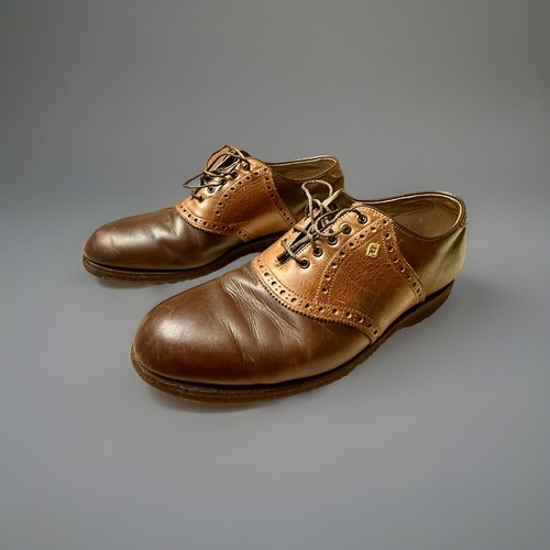 FootJoy Classics Vibram Gumlite Saddle Budapester Oxford eleganter Herrenschuh Größe 8,5 D