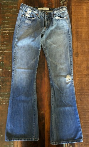 Pantalones de mezclilla para mujer Joe's Eno corte bota envejecidos de fábrica lavados ligeros talla 28x32 - Imagen 3 de 12