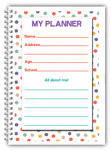 A5 PERSONALISED KIDS DAILY PLANNER CHILD A5 HOME SCHOOL PLANNER 100 PAGE GIFT - Picture 2 of 14