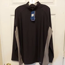 REEBOK Play Dry Mock Neck  XL Base Layer Compression Long Sleeve Top