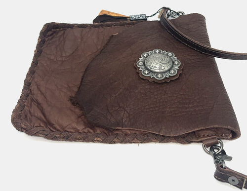 Montana West DELILA Cuero Marrón Medallón Bandolera Bolso Cartera Occidental 8.5 x 7" - Imagen 8 de 12