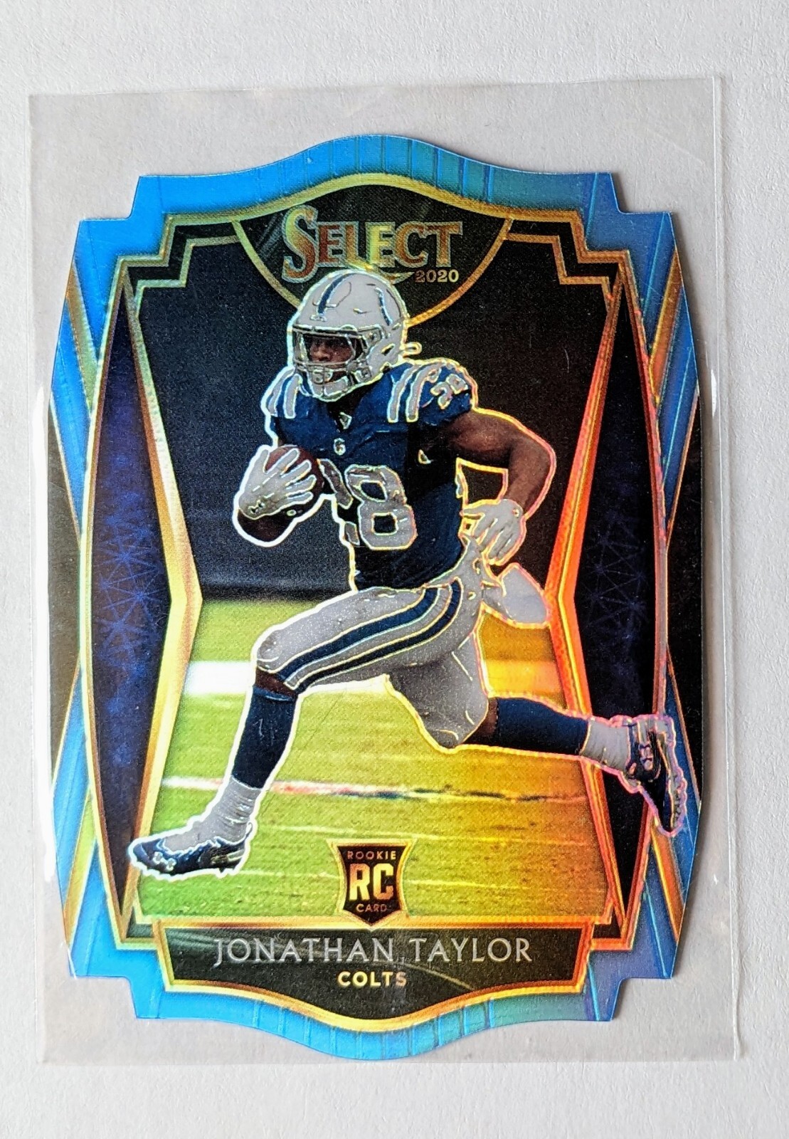 2020 Panini Select Jonathan Taylor Light Blue Premier Level Die-Cut RC 153 Colts