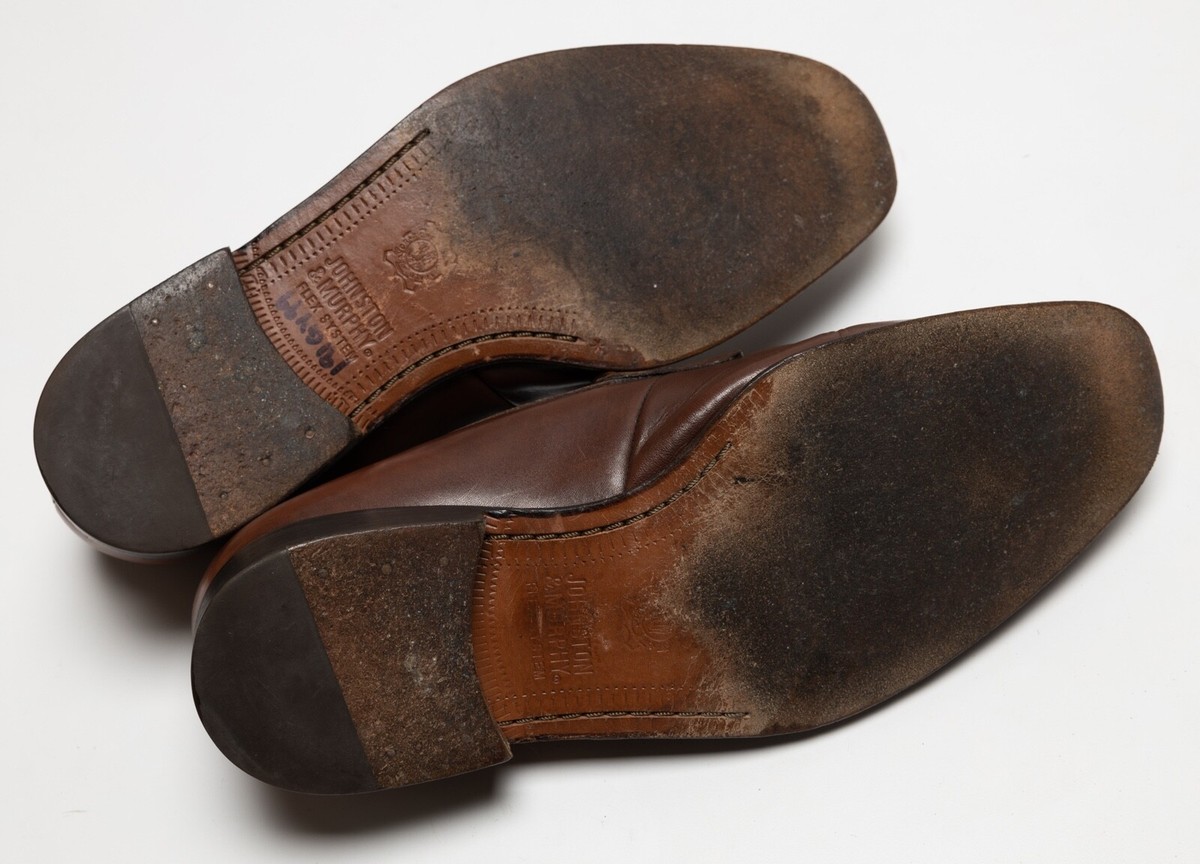 Mens Johnston And & Murphy Brown Leather Tassel Slip On 