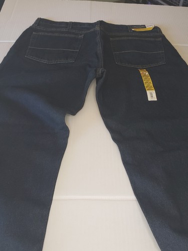 Faded Glory Jeans 38x32 Mens Blue Denim Straight Leg Relaxed Fit Dark Wash Logo - Bild 3 von 3