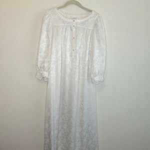 Vintage Nightgown Eve Stillman Collections White Roses On White