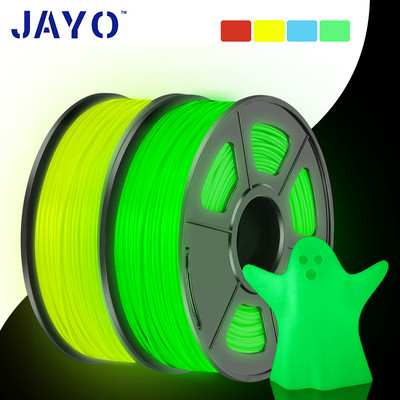 JAYO 3D Drucker Filament PLA Leuchtend 1.75mm 1,1KG Mit Spule GLOW IN THE DARK
