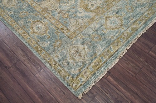 Alfombra de área oriental tradicional LoomBloom Aqua anudada a mano tradicional Oushak de lana multitamaño - Imagen 48 de 60