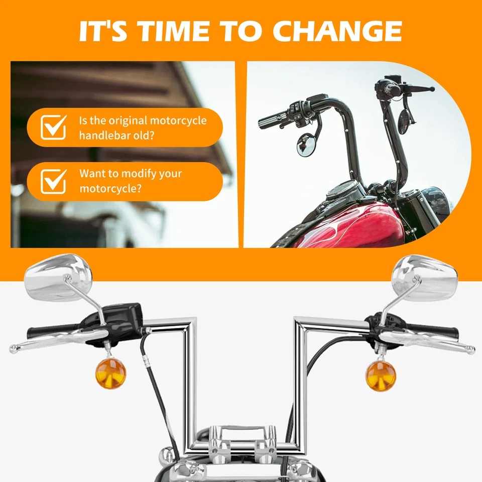 Guidão cabide macaco motocicleta 10" elevação Z-Bar 1" para Honda Shadow VT 750 1100 - Imagem 3 de 4