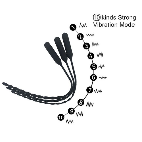 10Speed Silicone Urethral Sounds Penis Urethral Plug Stretcher Dilator Messager - Picture 3 of 15