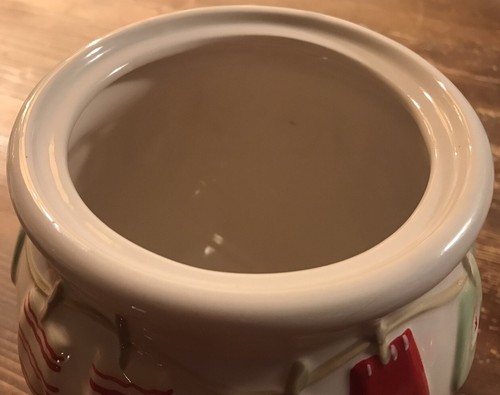 Hallmark Christmas Holiday Ceramic Cookie Candy Jar Canister Mittens Snowflakes - Picture 8 of 11