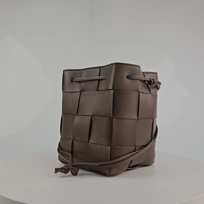 【BOTTEGA VENETA】Mini Cassette Bucket Bag Agate Gray Bottega Veneta Small Cassette Bucket Bag in Agate Grey
