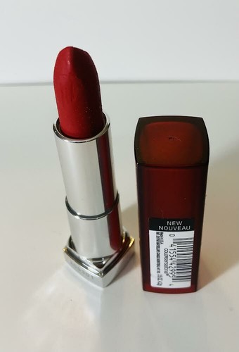 Maybelline Sensational Lipstick MATTE 690 SIREN IN SCARLET  - Picture 2 of 3