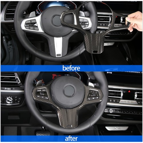 ABS Carbon Steering Wheel Button Frame Cover For BMW 5 6 Series GT/X3/X4 2020-22 - Bild 2 von 9