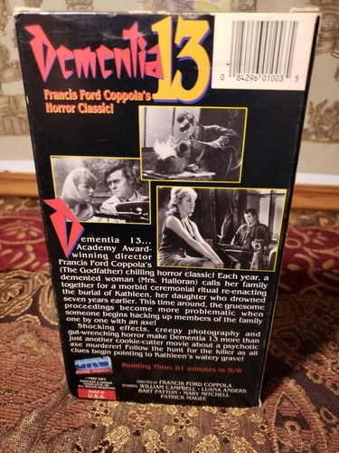 Dementia 13 1963 - Horror Classic .1992 Release / Coppola, sehr guter Zustand + - Bild 2 von 4