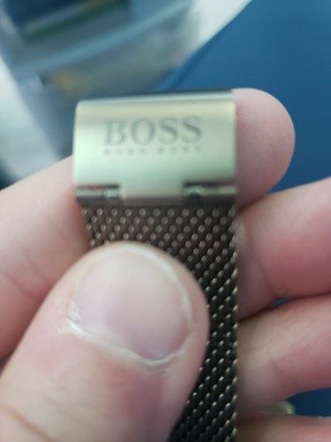 NWT Hugo Boss Gunmetal Spirt Blue Face Watch Quartz $325 - Picture 6 of 7