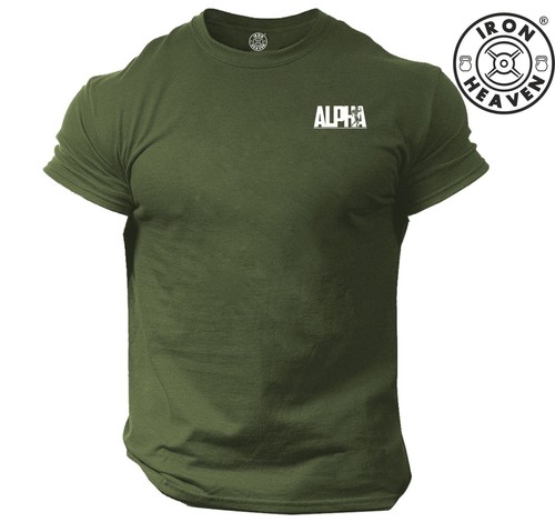 Alpha T Shirt Pocket Gym Clothing Bodybuilding Training Workout Muscles MMA Top - Picture 1 of 18