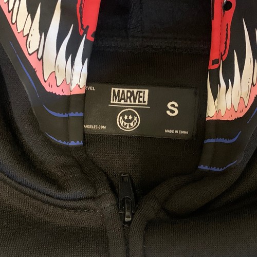 NEW - Marvel Venom Zip Up Hoodie - Black - Size SMALL - Picture 5 of 7