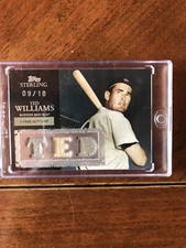 Ted Williams #9 Boston Red Sox Sterling Stardom ‘Pieces Game Used’ Baseball Card