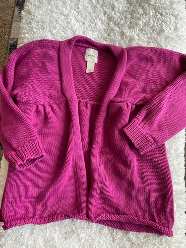 Peek girls sz. 10 pink cardigan sweater (wrap style) Cute, great quality - Picture 4 of 7
