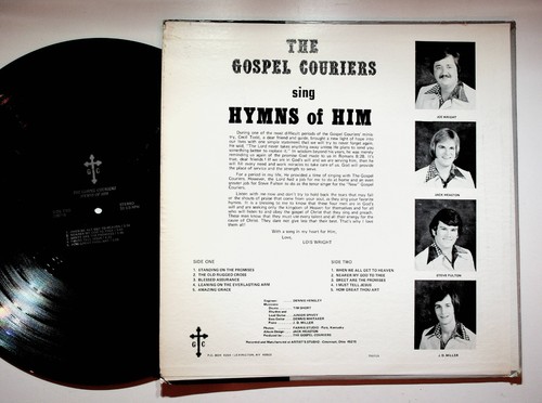 Lexington Kentucky Gospel Couriers Hymns of Him Christian Vinyl LP Record - Picture 2 of 4