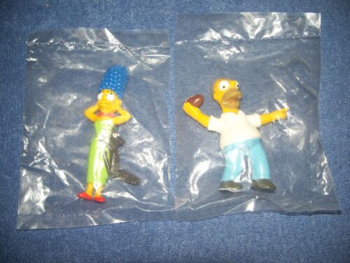Vintage 1990 Homer Marge Maggie & Bart Simpson Skateboard PVC Figuren versiegelt - Bild 2 von 3