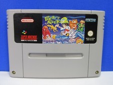 RARE vintage SNES SUPER NINTENDO POCKY AND ROCKY 2 VIDEO GAME cart ORIGINAL