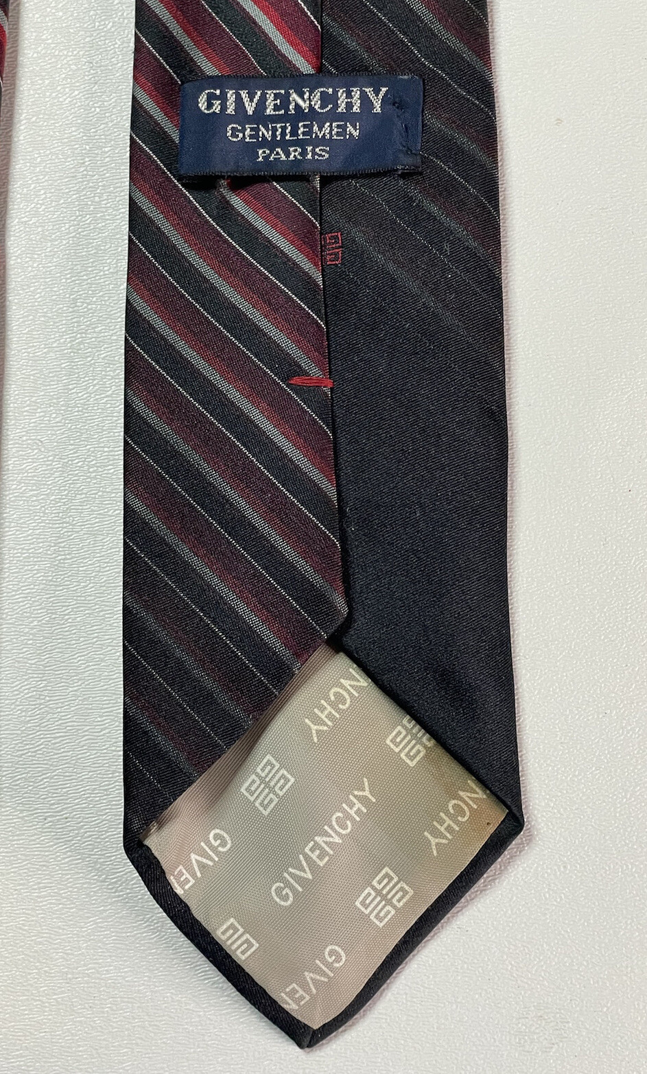 Vintage Givenchy Gentleman Paris Necktie Red Blac… - image 4