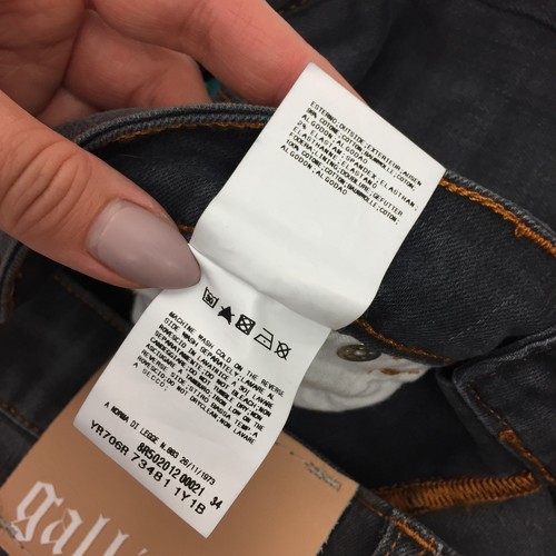 GALLIANO Ladies Jeans Blue Stretch Cotton Skinny Size 12 UK - Picture 7 of 9