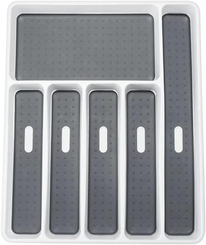 Kitchen drawer organizer tray silverware cutlery storage flatware holder plastic - Picture 2 of 4