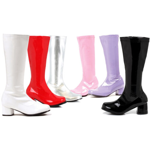 Ellie Low Heel Round Toe Knee High Glitter Go Boots Child Girls Shoes sz X-Small