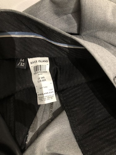 RIVER ISLAND HOMBRE GRIS 2 PIEZAS MONO PECHO PECHO - 38" W-34" (MS14) - Imagen 21 de 22
