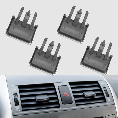 4pcs Car Accessories Air Conditioning Vent Louvre Blade Adjust Slice Clips Black - Picture 4 of 11