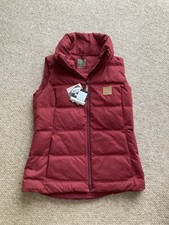 Toggi Outdoors Womans Size 10 Wine Red Down Filled Puffer Gilet With Logo New
